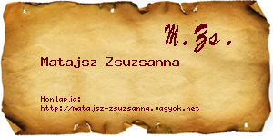 Matajsz Zsuzsanna névjegykártya