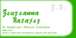 zsuzsanna matajsz business card